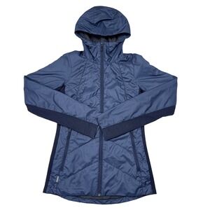 Icebreaker Jacket Womens Size XS Blue MerinoLoft‎ Hooded Wool Blend Outdoors
